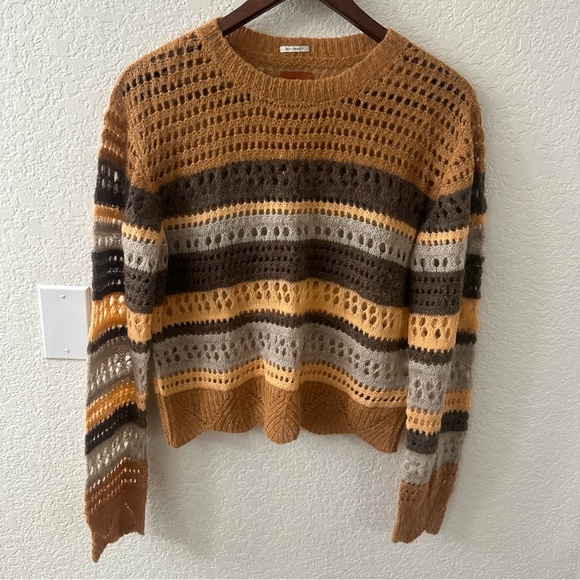 NEW MOTHER THE MOCK NECK SCALLOP JUMPER IN MISTY MOUNTAIN TOP SWEATER - Picture 3 of 10